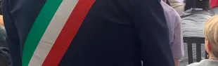 immagine presidente Unione Roberto Ciappi alla marcia di Barbiana