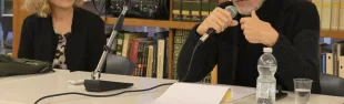 Assessora Monica Toniazzi e il filosofo Sergio Vitali 