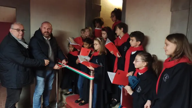 immagine inaugurazione presepe d'autore Palazzo Malaspina 