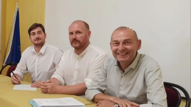 Foto da sx i Sindaci Roberto Ciappi, David Baroncelli, Polo Sottani