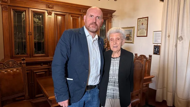 Il Sindaco David Baroncelli e Mirella Lotti