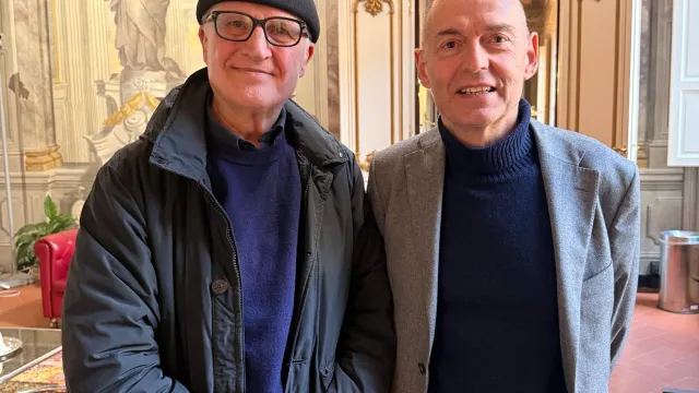 Paolo Hendel ed il Sindaco Paolo Sottani