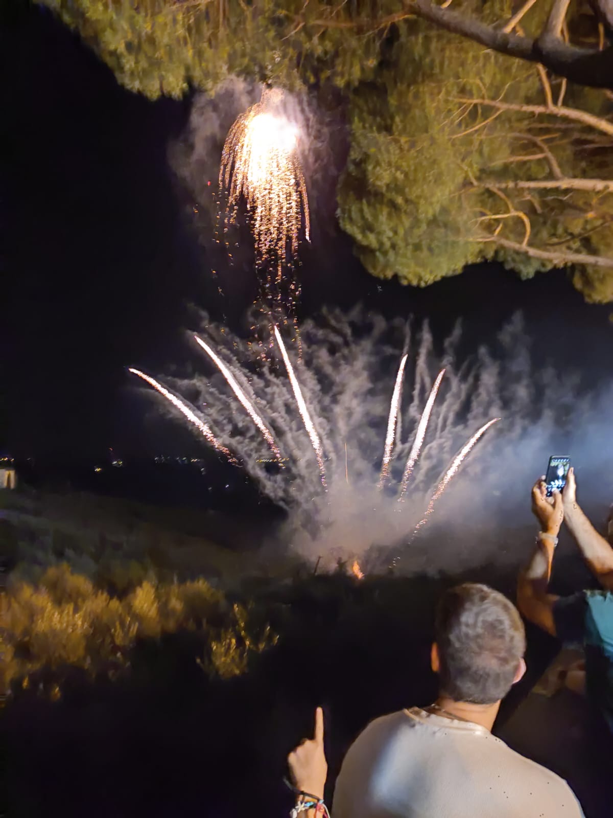 fuochi d'artificio per le celebrazioni di San Cassiano