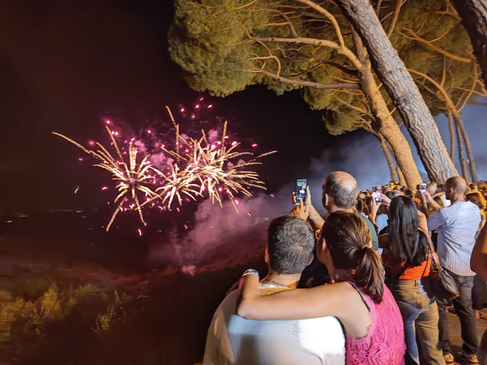 fuochi d'artificio per le celebrazioni di San Cassiano