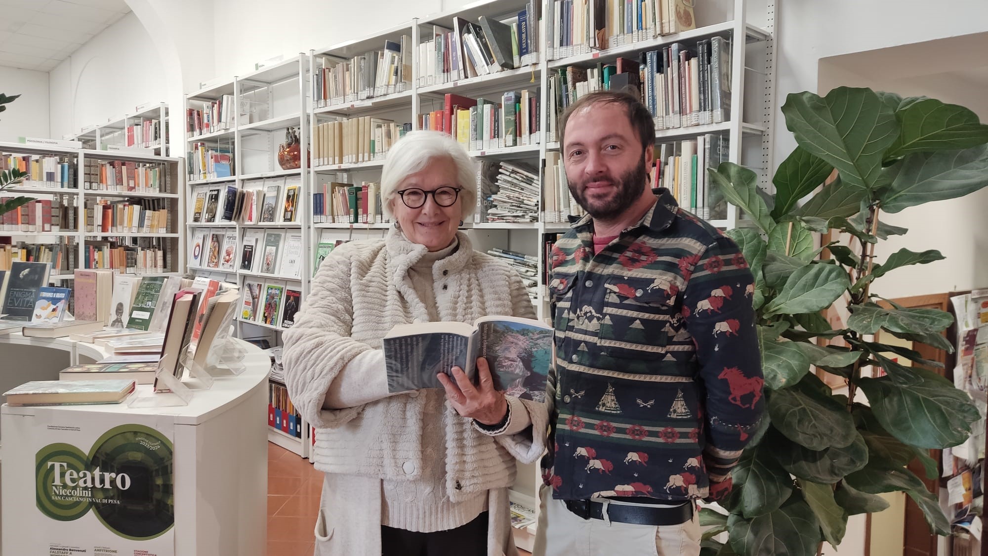 assessora Masini e bibliotecario Marco Rossetti