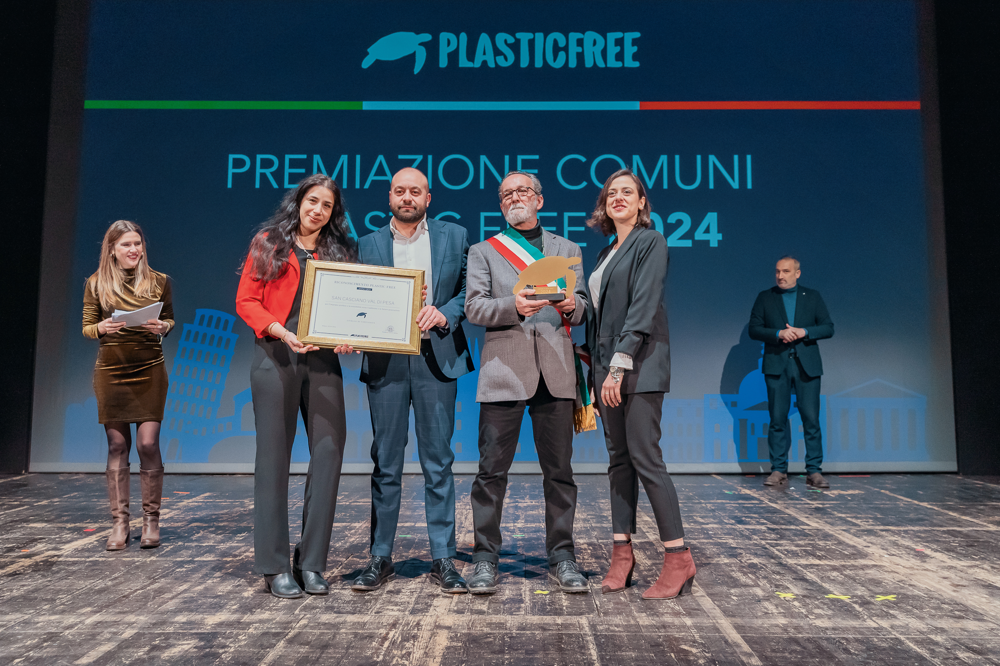 immagine premiazione Plastic Free San Casciano 2024