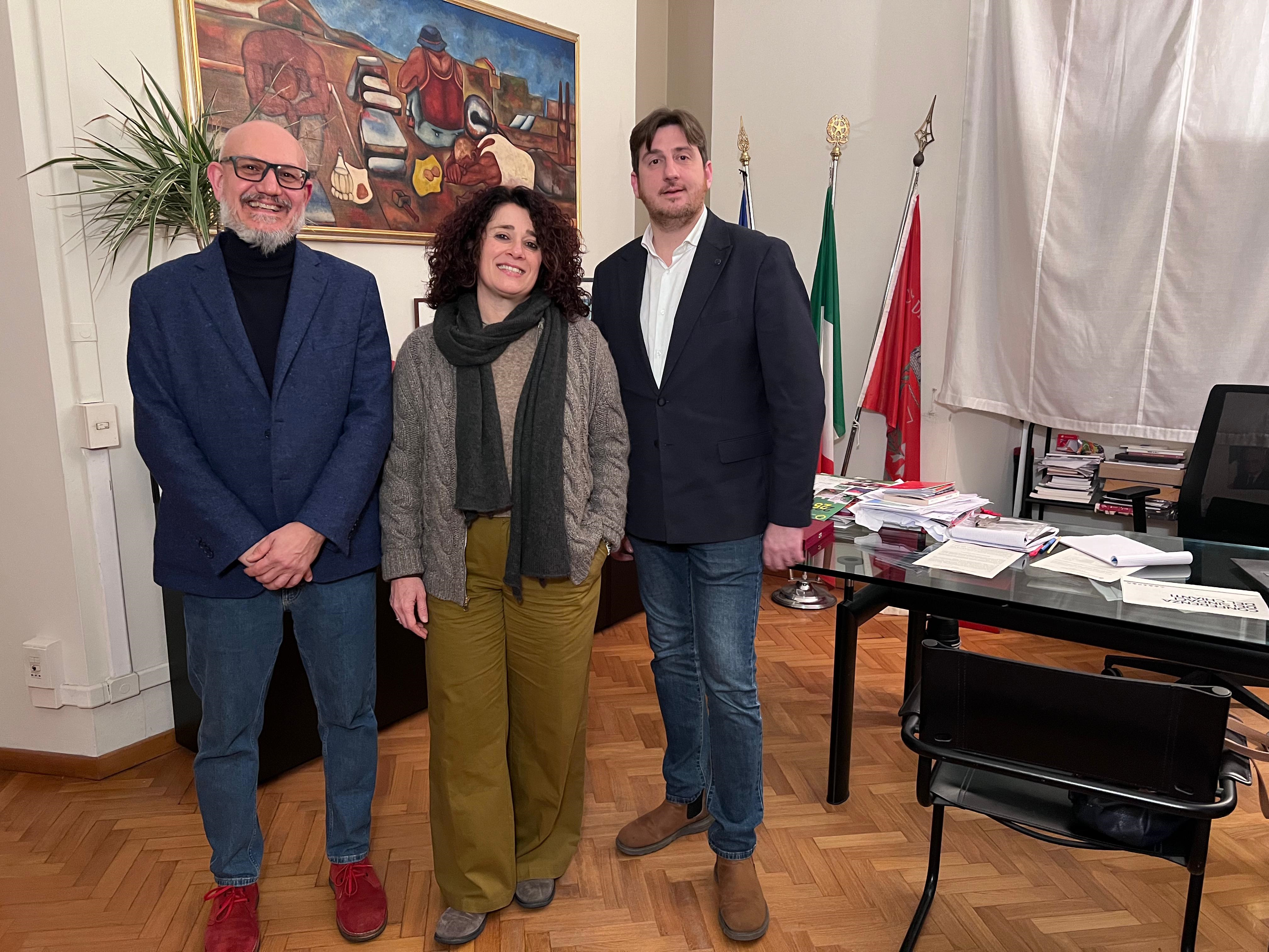 Sindaco Roberto Ciappi, Assessore Francesco Volpe, Presidente Veronica Cei Cna Chianti