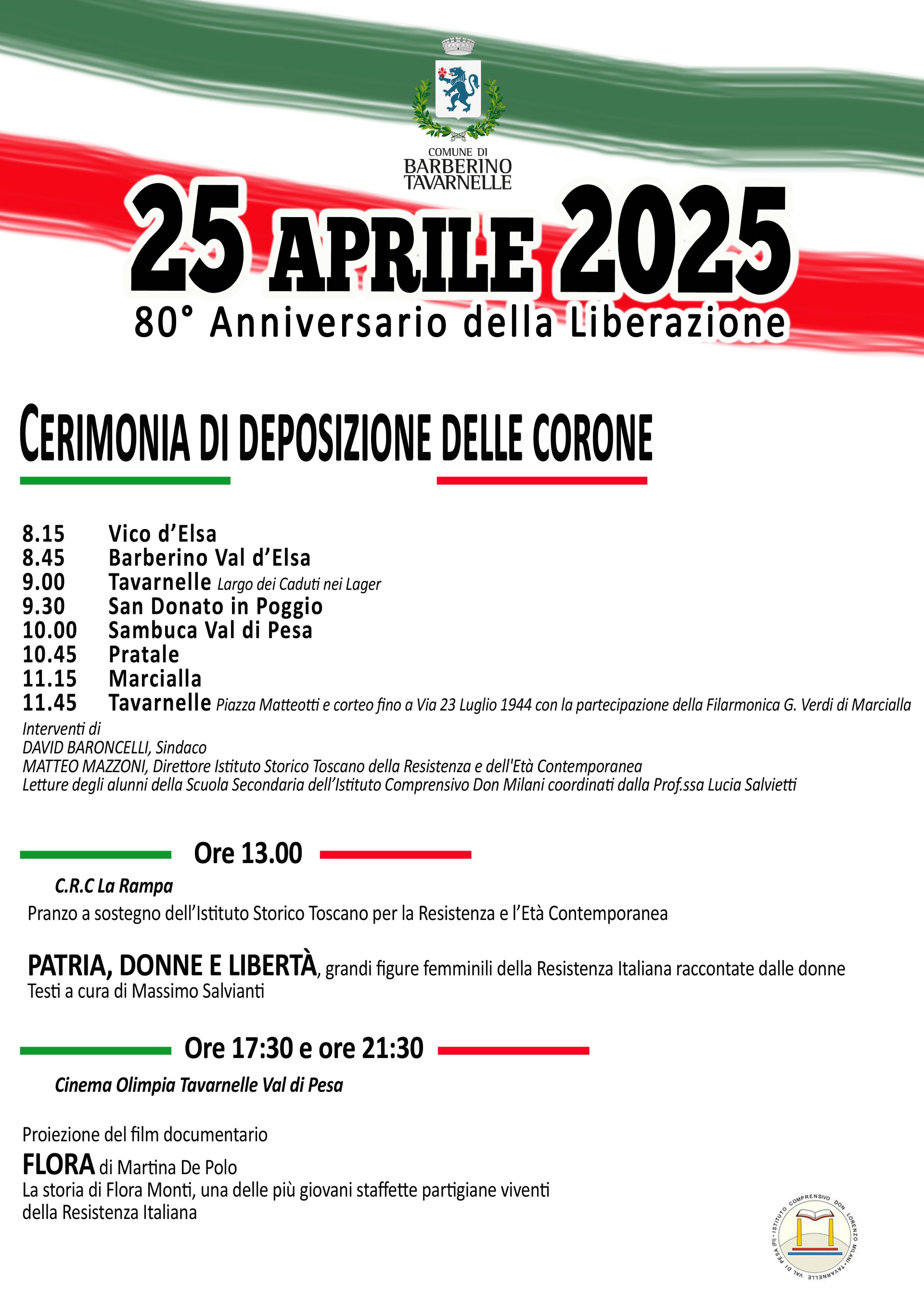 Manifesto iniziative 25 aprile 2025