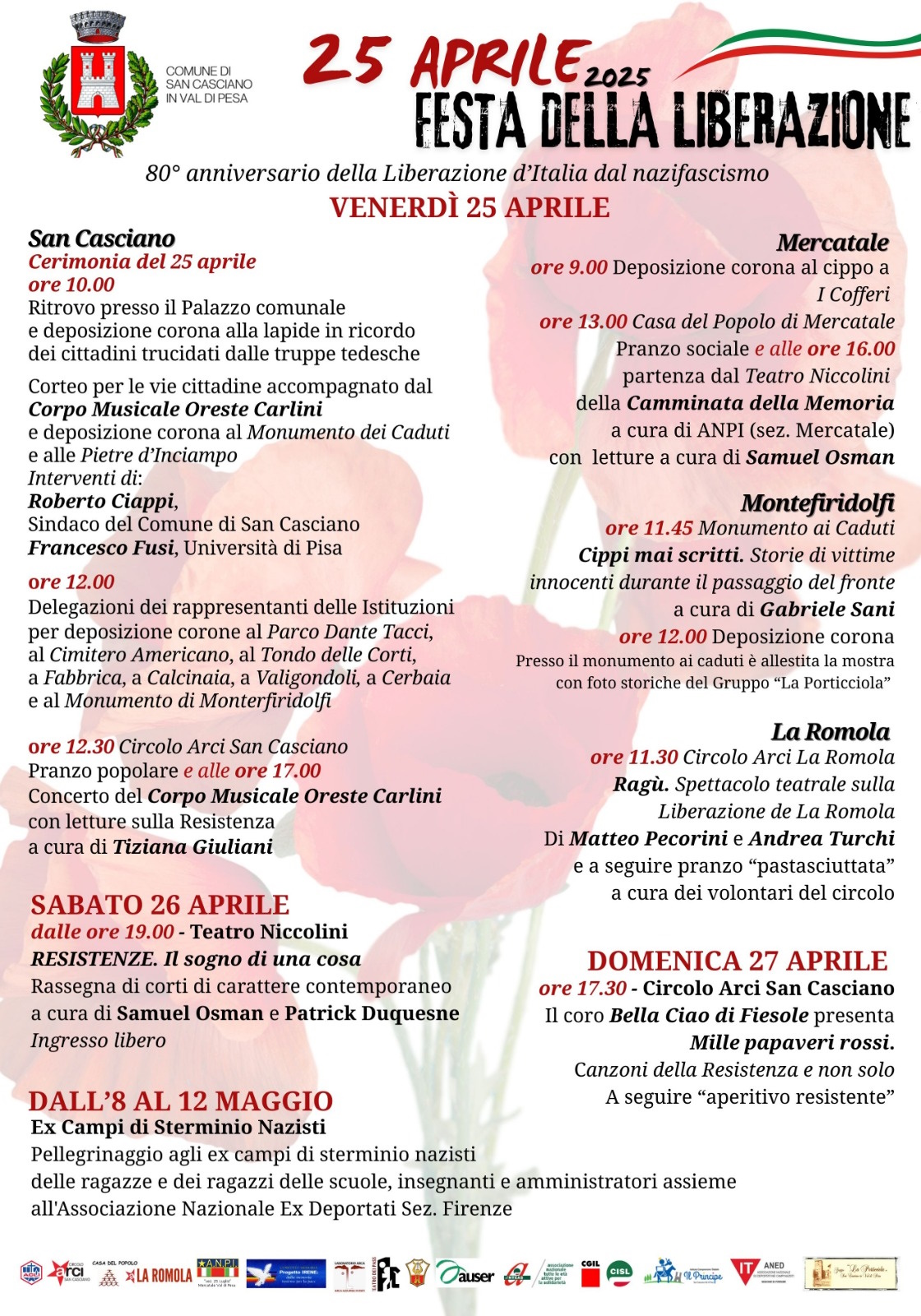Programma eventi 25 aprile 2025