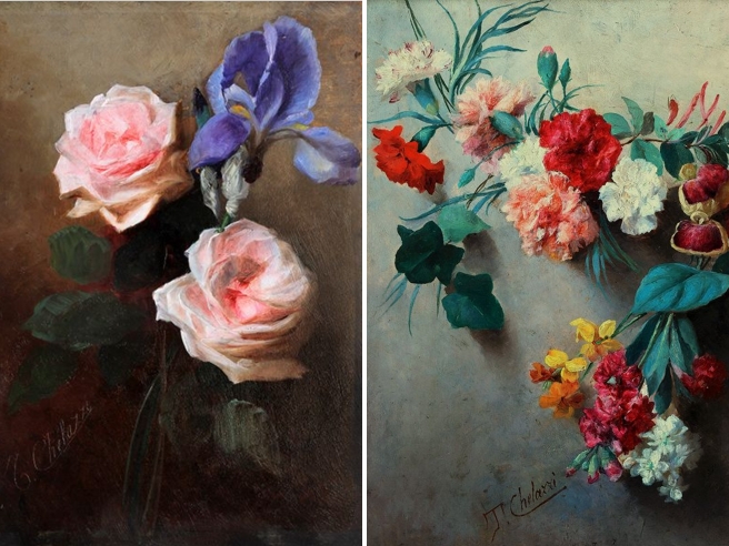 Tto Chelazzi - fiori su tela