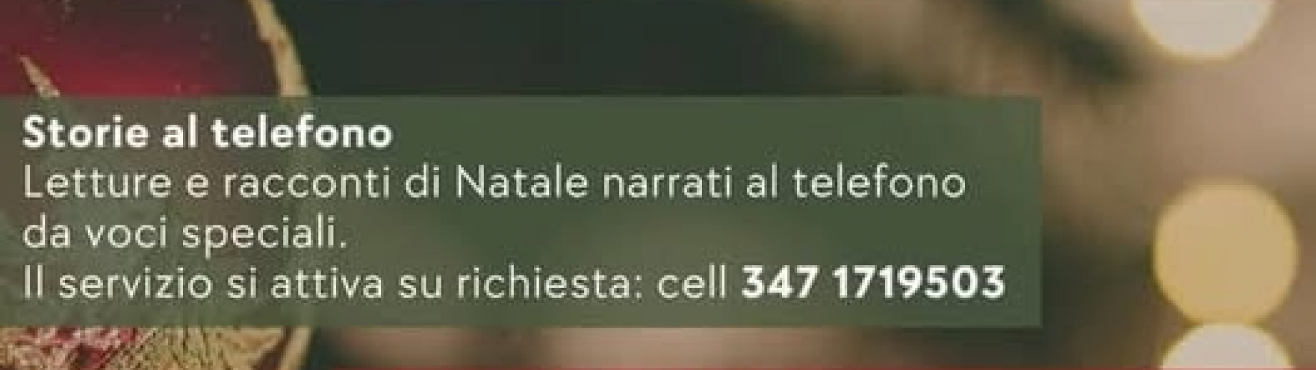 Volantino "Racconti e dediche al telefono"