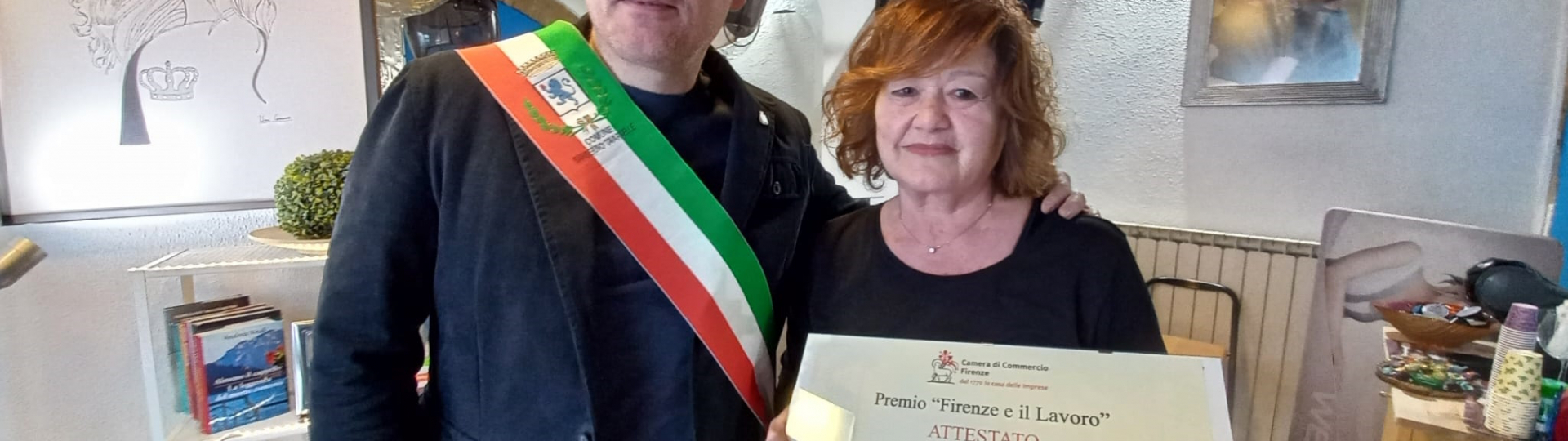Ida Lazzeri con il Sindaco David Baroncelli