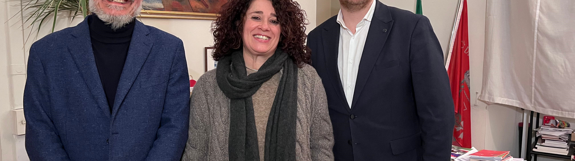Sindaco Roberto Ciappi, Assessore Francesco Volpe, Presidente Veronica Cei Cna Chianti
