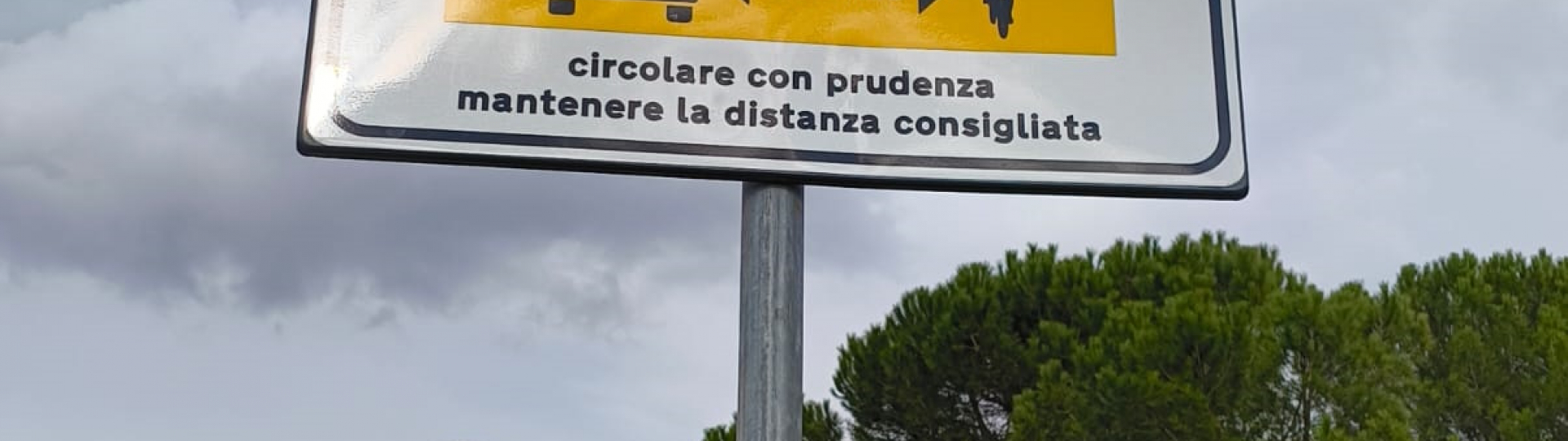 Cartello salva cisclista