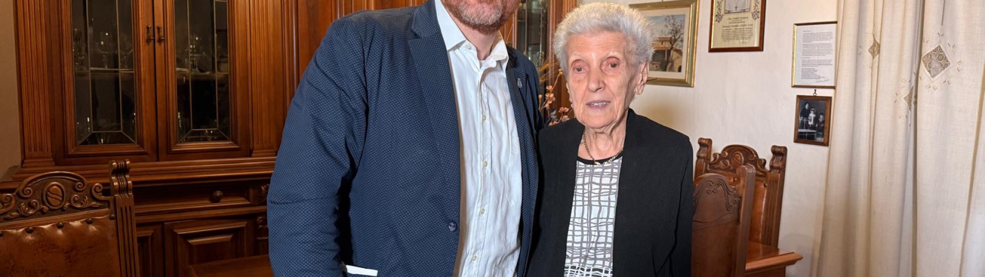 Il Sindaco David Baroncelli e Mirella Lotti