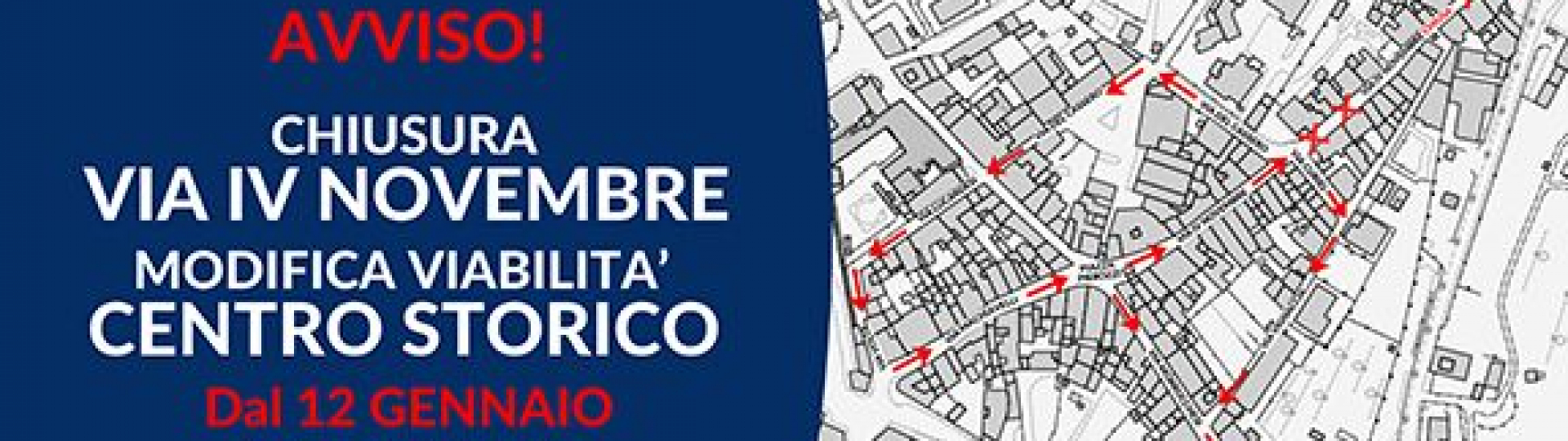 Mappa modifiche viabilità