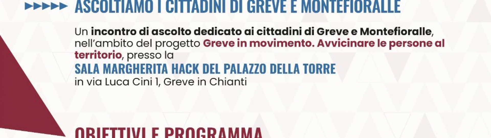 Volantino Greve in movimentto