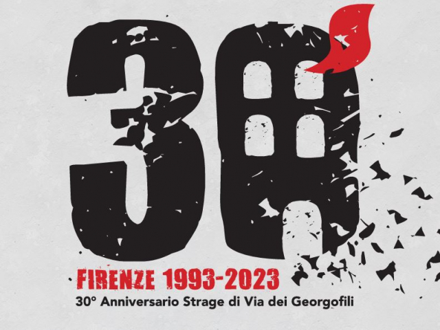 immagine logo 30° anniversario strage Georgofili Regione Toscana