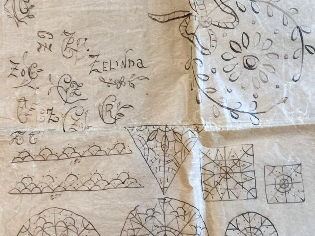 Disegno originale del punto Tavarnelle di zia Zelinda