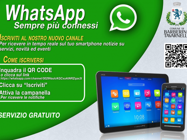  Il canale whatsapp del Comune di Barberino Tavarnelle