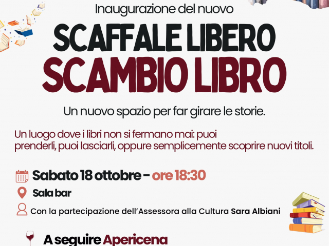 Inaugurazione scaffale libero scambio