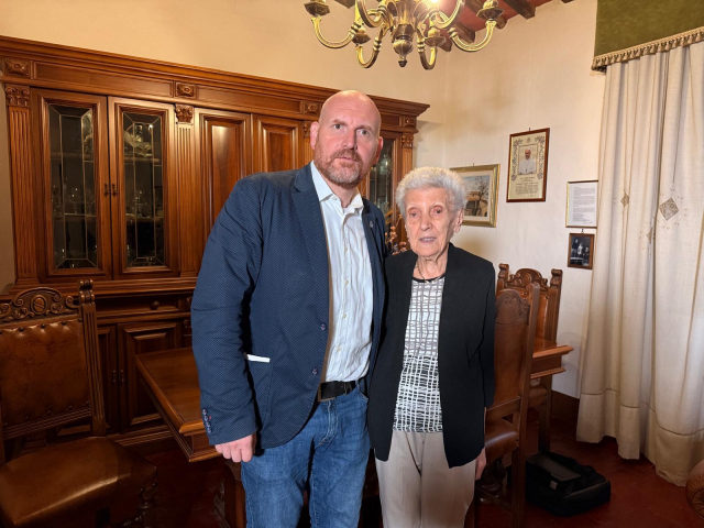 Il Sindaco David Baroncelli e Mirella Lotti