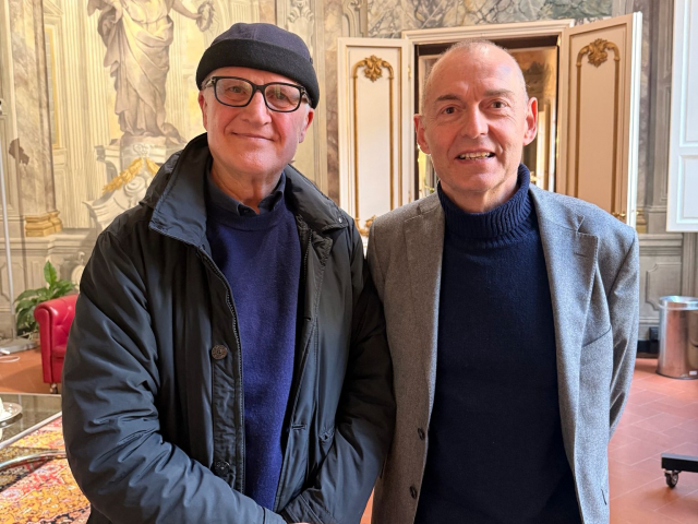 Paolo Hendel ed il Sindaco Paolo Sottani