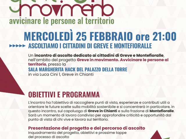 Volantino Greve in movimentto